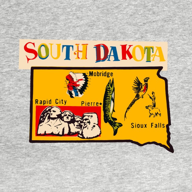 Vintage Style South Dakota Design by zsonn